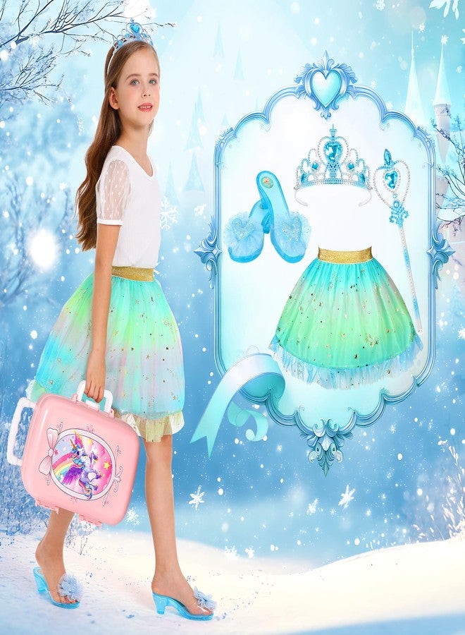 LIMIROLER 19 Pcs Princess Dress Up Shoes Gift Set, Girls Role Play Dress Up Toys & Costumes Set, Toddler Pretend Jewelry Boutique Kit Gift for Little Girls Aged 3 4 5 6 Years Old - Image 4